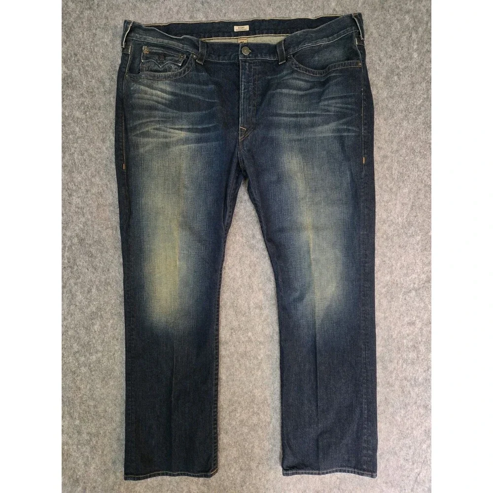 True Religion Ricky Jeans Flap Pocket Mens 50x33.5 Relaxed Straight Made In USA